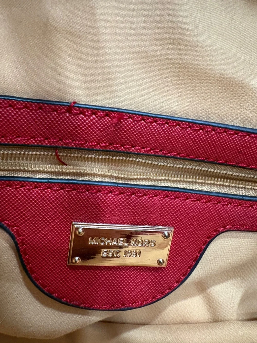 Michael Kors large red tote